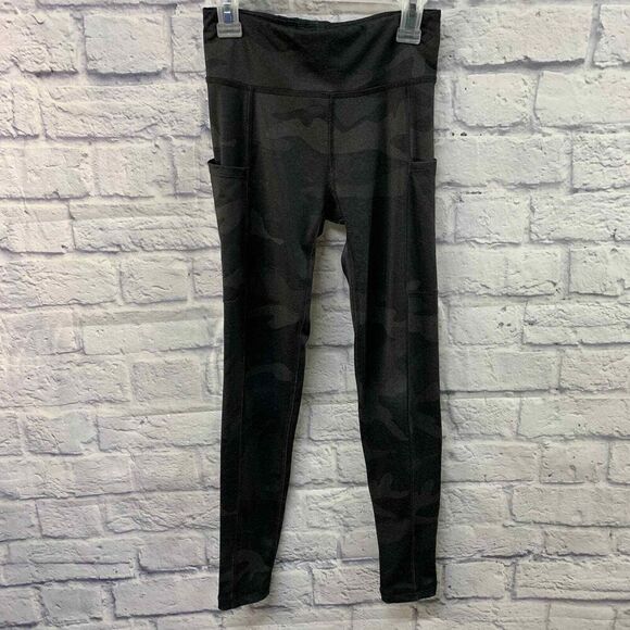 Aeropostale Leggings‎ Womens XS Green Camouflage Camo Ankle Phone Pocket - Picture 1 of 4